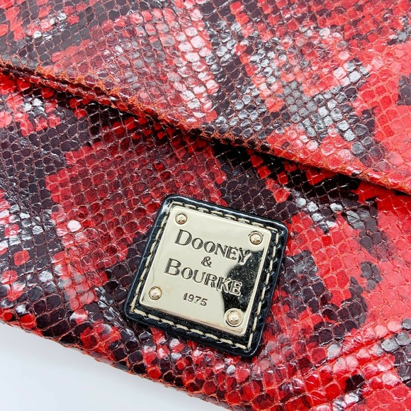 Dooney and Bourke Shoulder Bag Red Snakeskin - Picture 4 of 11